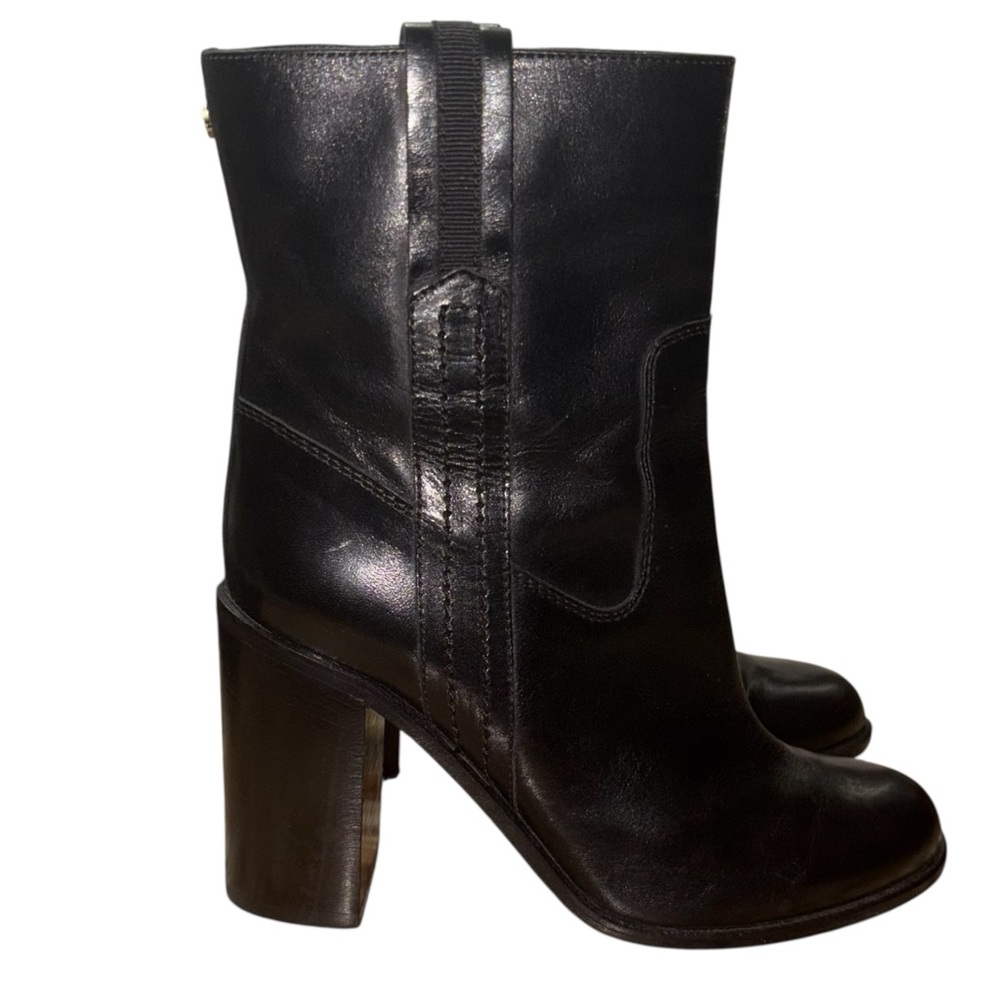 KATE SPADE Baise Black Leather Boot Block Heel Size 6 -- ABSOLUTELY GORGEOUS!!! - Picture 6 of 14